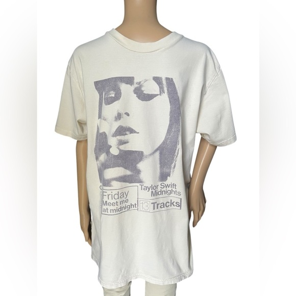 Taylor Swift Tops - OFFICIAL 2022 Taylor Swift Midnights Album unisex T Shirt Size Large Beige